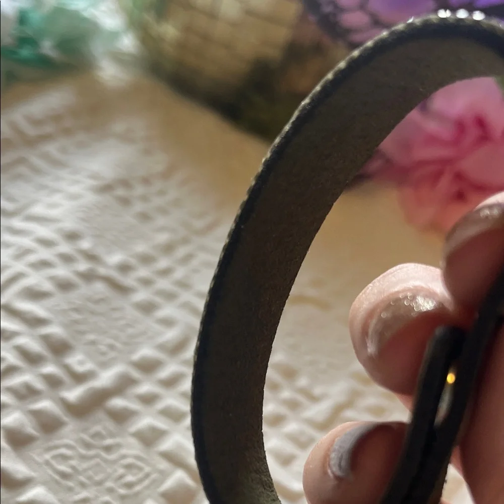 Rhinestone Leather Strap Bracelets
